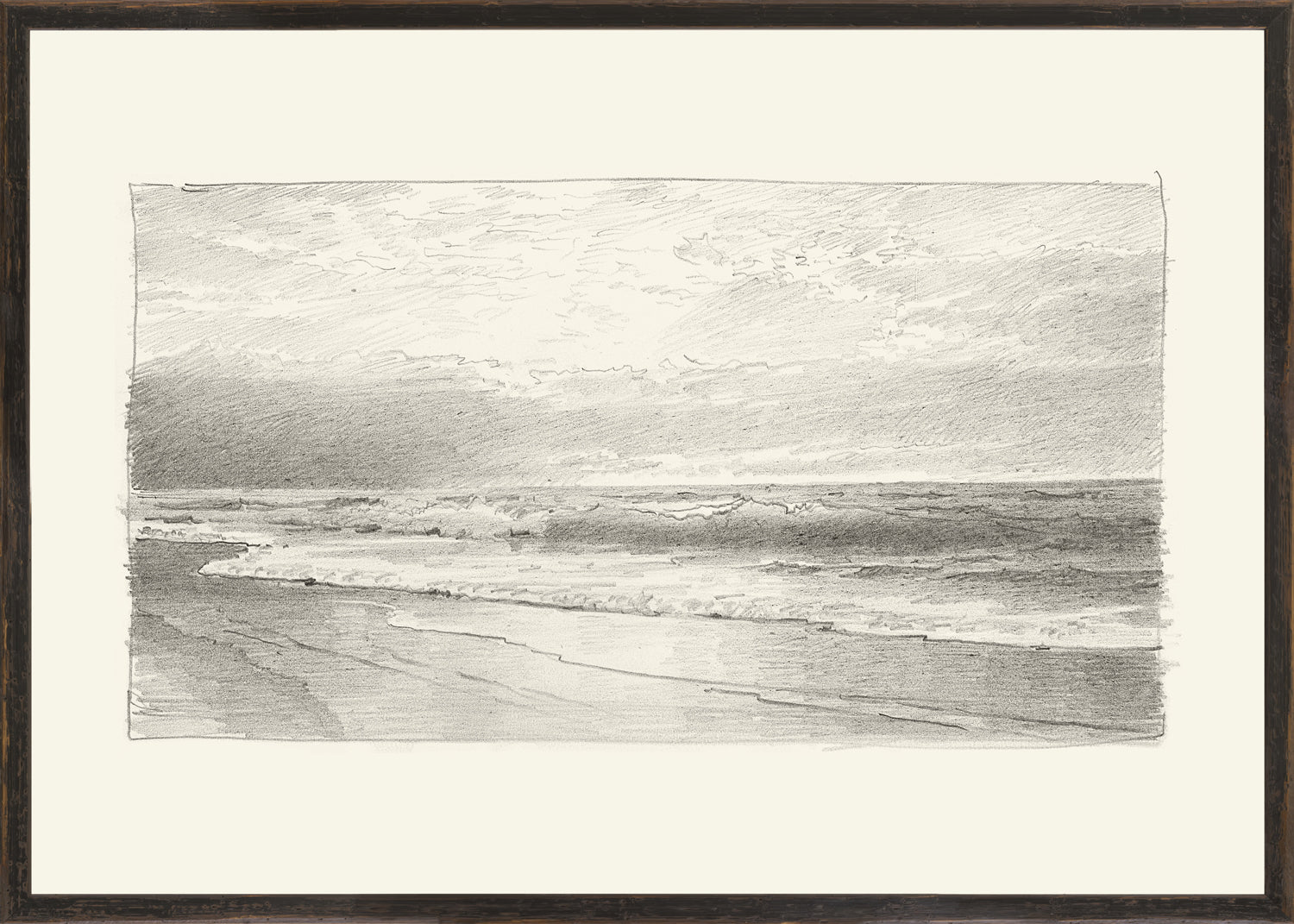Collection 07 – Richards – Folio, Seascape II wall art featuring a serene ocean view in soft gray tones.