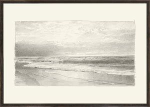 Collection 07 – Richards – Folio, Seascape II wall art featuring a serene ocean view in soft gray tones.