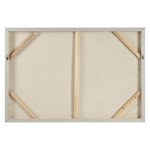 Back view of Sprucer canvas art showing wooden frame and support structure.