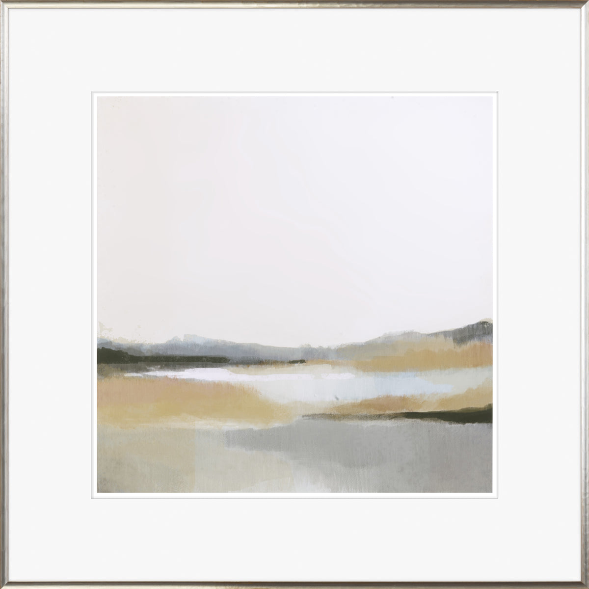 Grey Dunes II wall art featuring soft earthy tones and abstract landscape design.