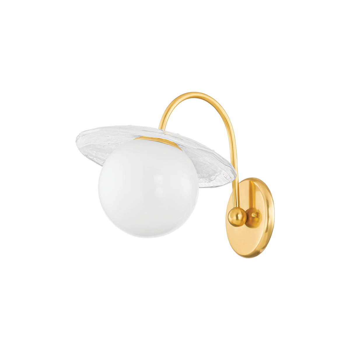 Stampford Wall Sconce in aged brass — a Hudson Valley wall sconce for bathrooms, hallways, and living rooms at Laurie Yapp Home.