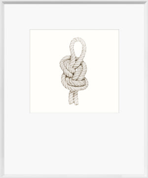 Knot – Figure Eight wall art featuring a detailed white rope knot on a plain background