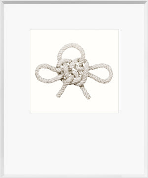 Knot – Jury Mast wall art featuring a detailed white rope knot on a light background
