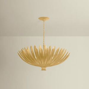 Close-up of the Whitfield Chandelier 35.5" showing the frame, arms, and shade detail.