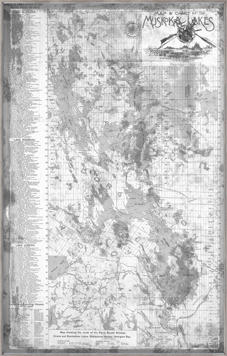 Muskoka Lakes – Grey wall art