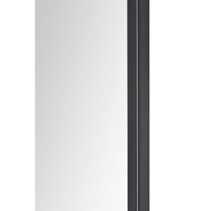 Ammar mirror featuring a sleek black frame with a straight edge, side view.