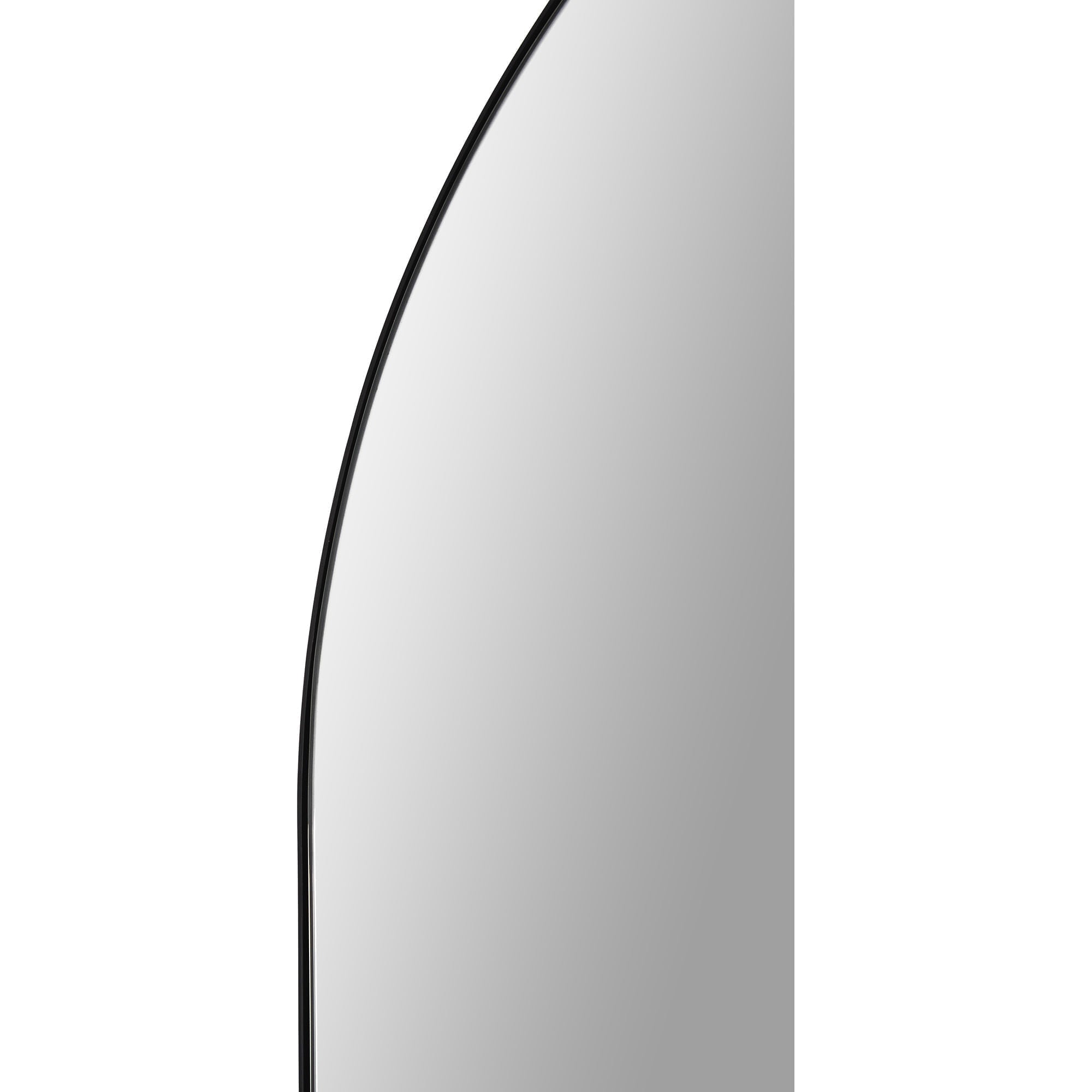 Webster mirror close-up showing the curved black frame and reflective surface.