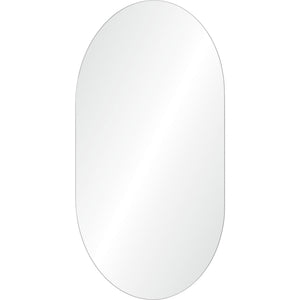 Salta mirror by Renwil, oval shape with a smooth reflective surface.