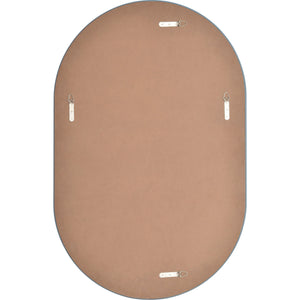 Back view of the Salta mirror by Renwil, showing a brown backing with mounting hardware.