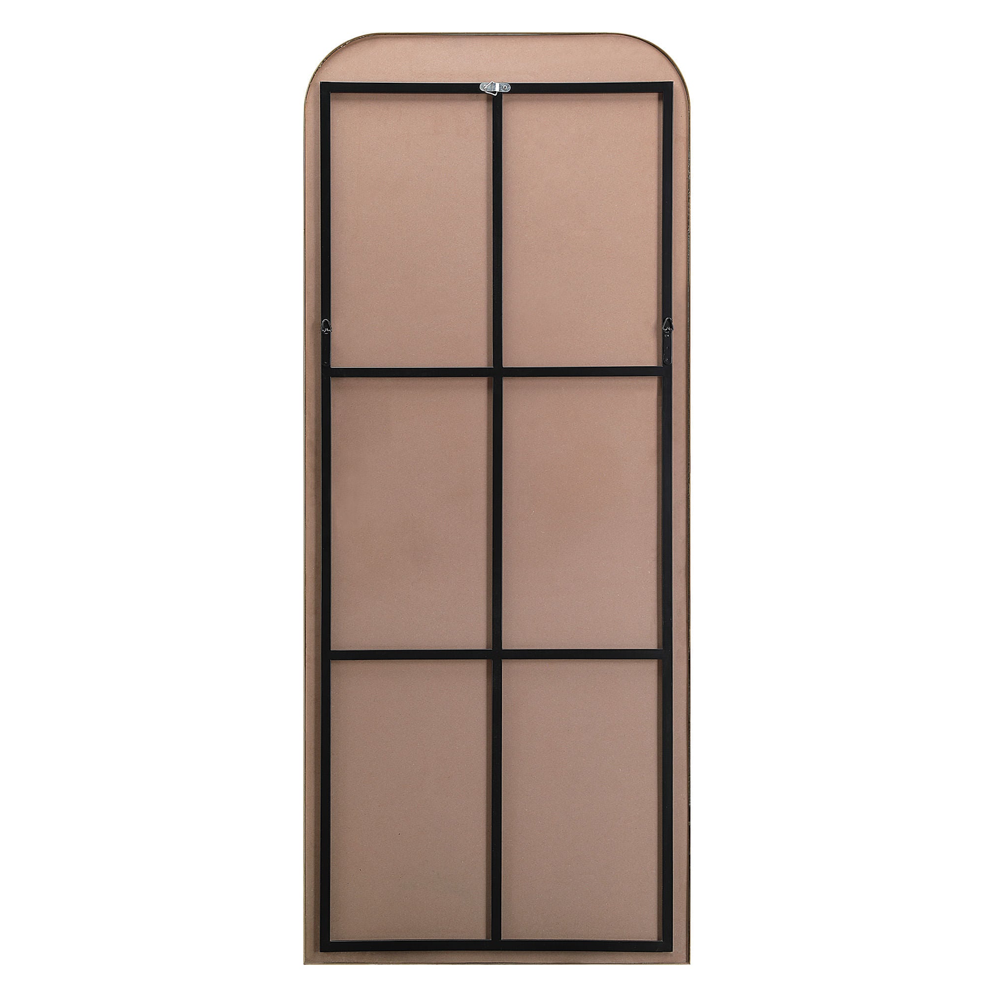 Meryem mirror by Renwil, back view showing mounting hardware and structure