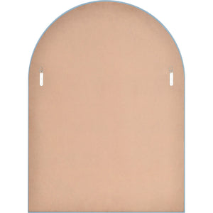 Back view of Aldrin mirror, featuring a smooth surface with mounting hooks.