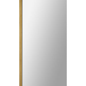 Thatcher mirror featuring a gold leaf frame and a clear reflective surface, viewed straight on.