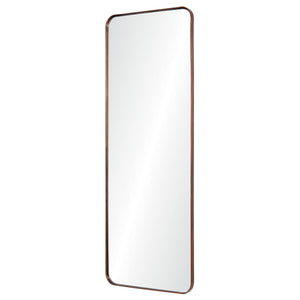 Phiale mirror by Renwil with a sleek bronze frame and clear reflective surface.