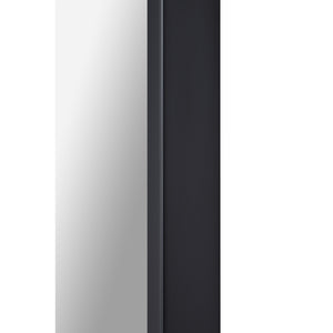 Keene mirror displaying a side view of the black frame with a clear reflective surface.