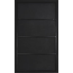Keene mirror back view showing a solid black backing with mounting hardware.