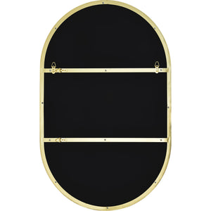 Beckah mirror by Renwil, back view with black backing and mounting hardware.