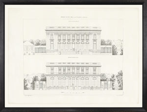 Parisienne Plan VI Circa 1745-1810 wall art featuring architectural drawings in black and white