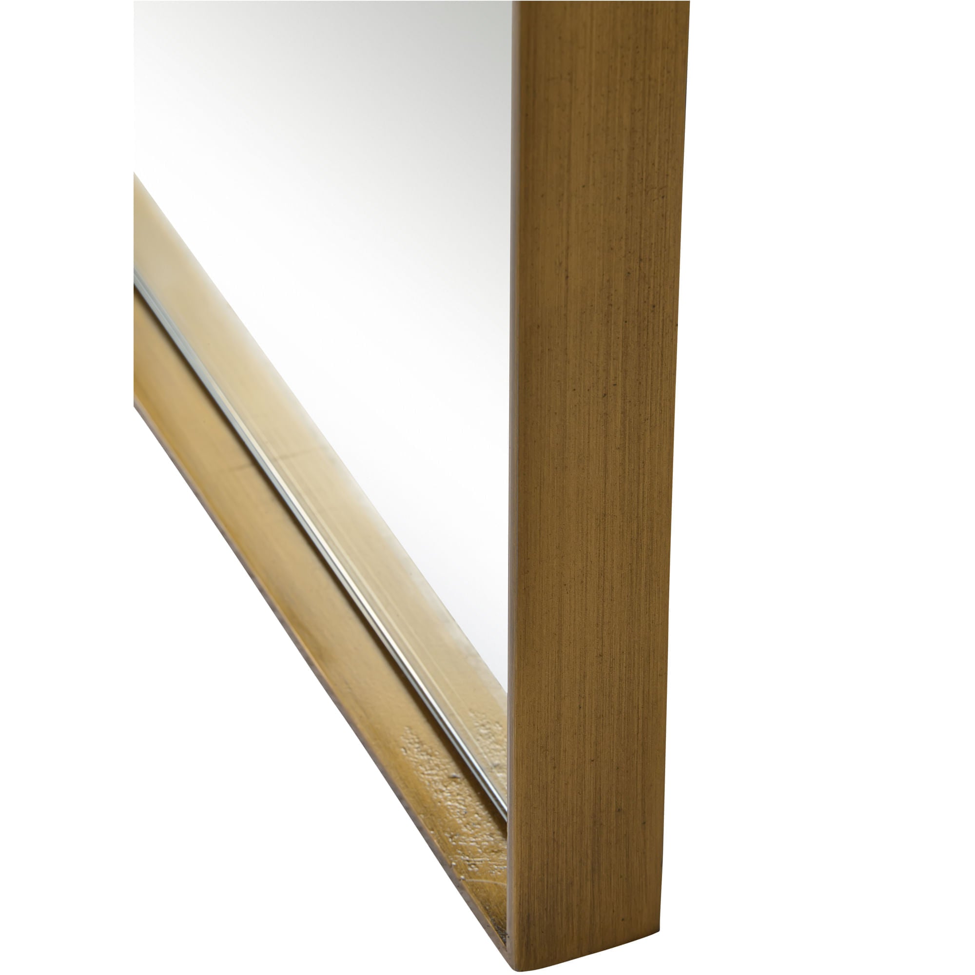 Detailed angle of Northern mirror showcasing the gold frame and edge finish.