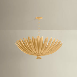 Close-up of the Whitfield Chandelier 48" showing the frame, arms, and shade detail.