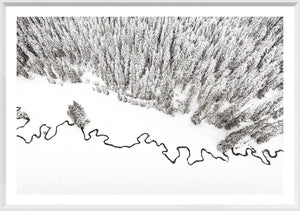 Aerial Stream Line I framed photograph