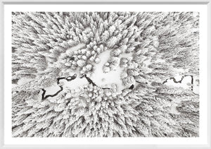 Aerial Stream Line II framed photograph