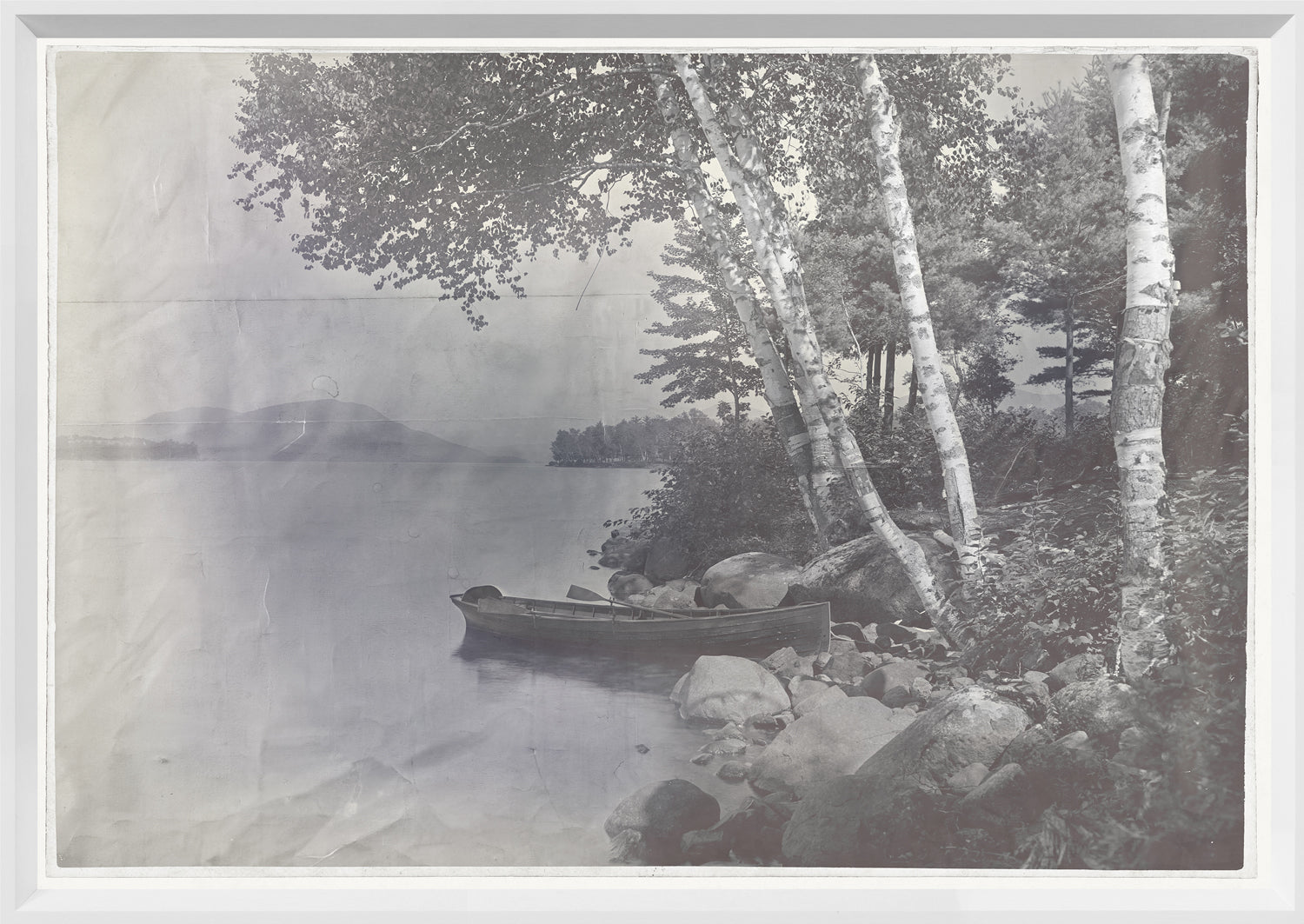 Indigo Stained – Lake George — figurative fine art print shown from another angle