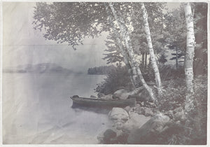 Indigo Stained – Lake George — figurative fine art print in cool tones at Laurie Yapp Home