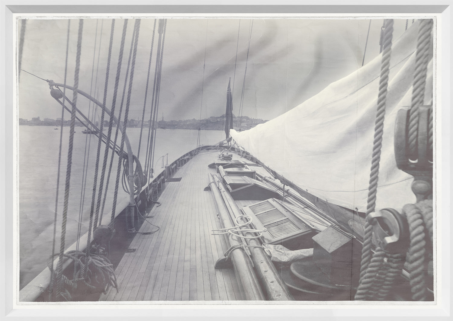Indigo Stained – Deck of Galatea — figurative fine art print shown from another angle