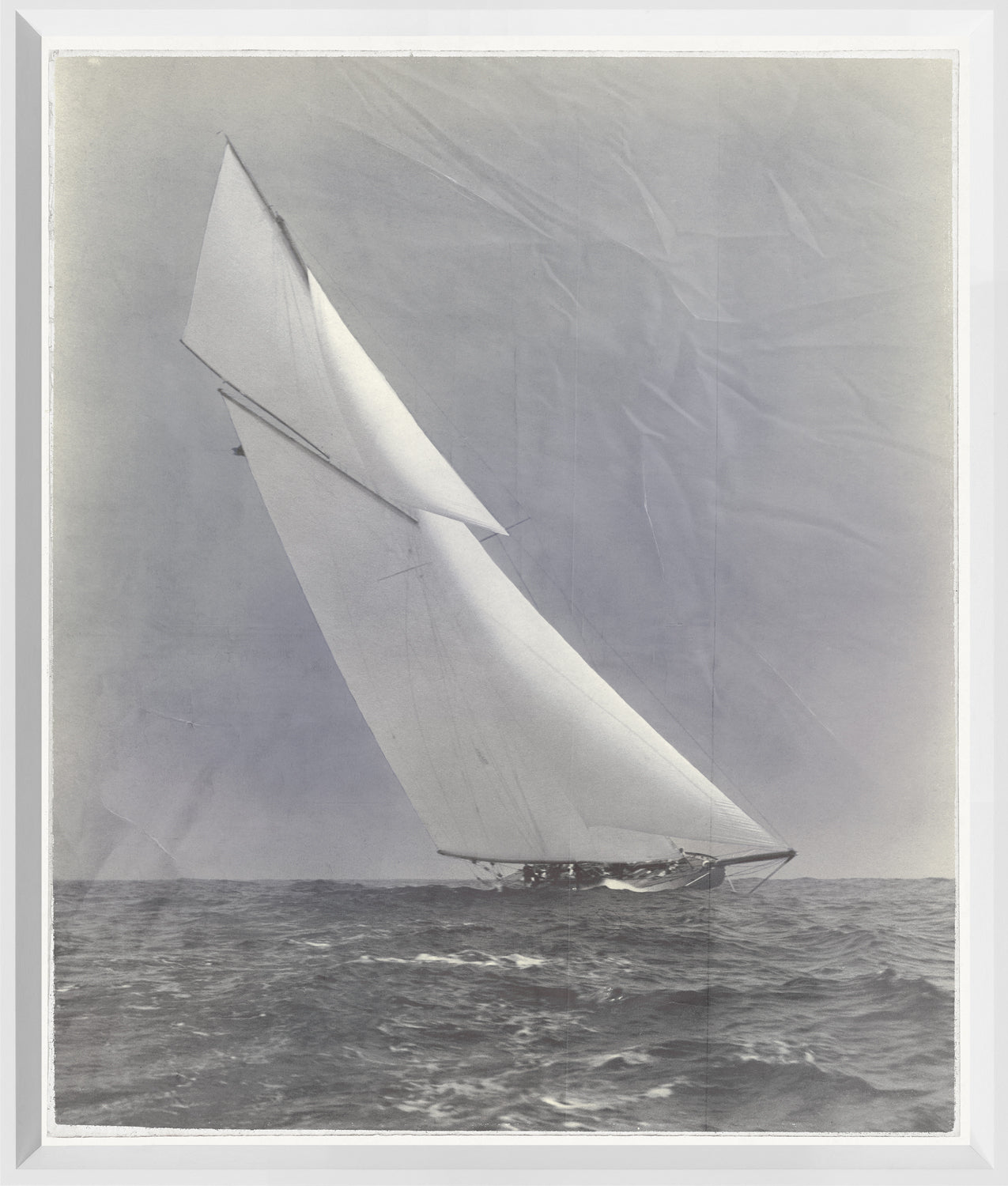 Indigo Stained – Yacht Columbia — figurative fine art print shown from another angle