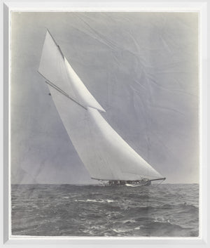 Indigo Stained – Yacht Columbia — figurative fine art print shown from another angle
