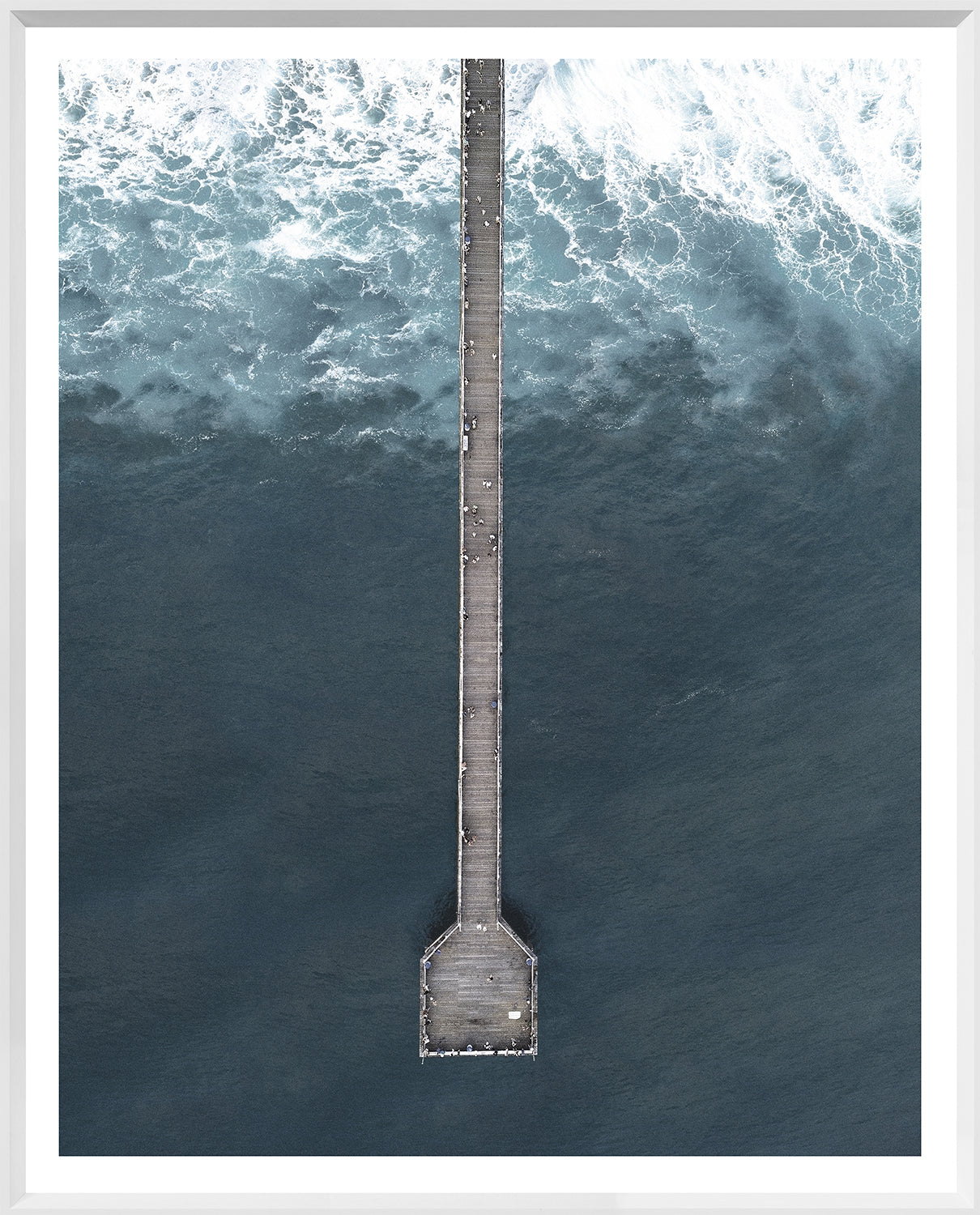 Deep Blue Wharf framed art print