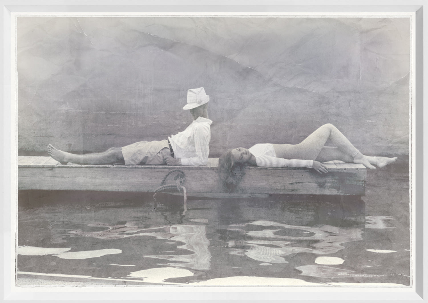 Indigo Stained – Leisure Time — figurative fine art print in cool tones at Laurie Yapp Home