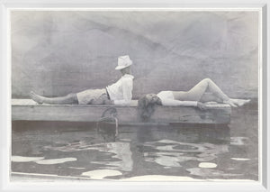 Indigo Stained – Leisure Time — figurative fine art print in cool tones at Laurie Yapp Home