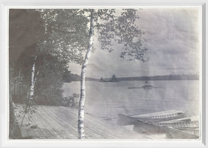 Indigo Stained – Island View — figurative fine art print in cool tones at Laurie Yapp Home