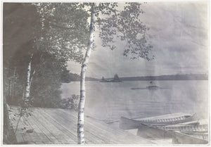 Indigo Stained – Island View — figurative fine art print shown from another angle