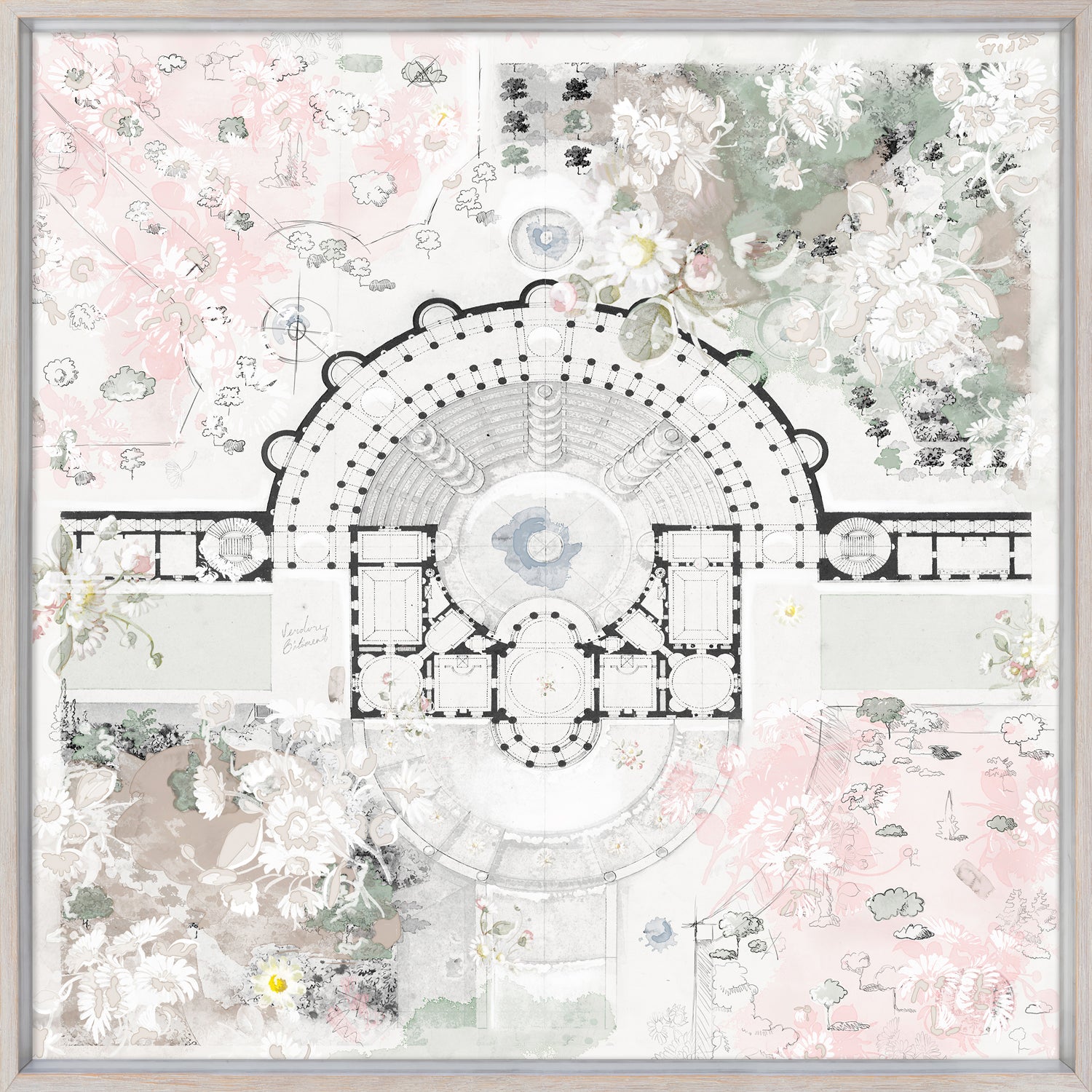 Roman Villa Daisy — architecture and travel fine art print in pastel tones at Laurie Yapp Home