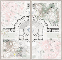 52,5 × 52,5 po – Toile encadrée
