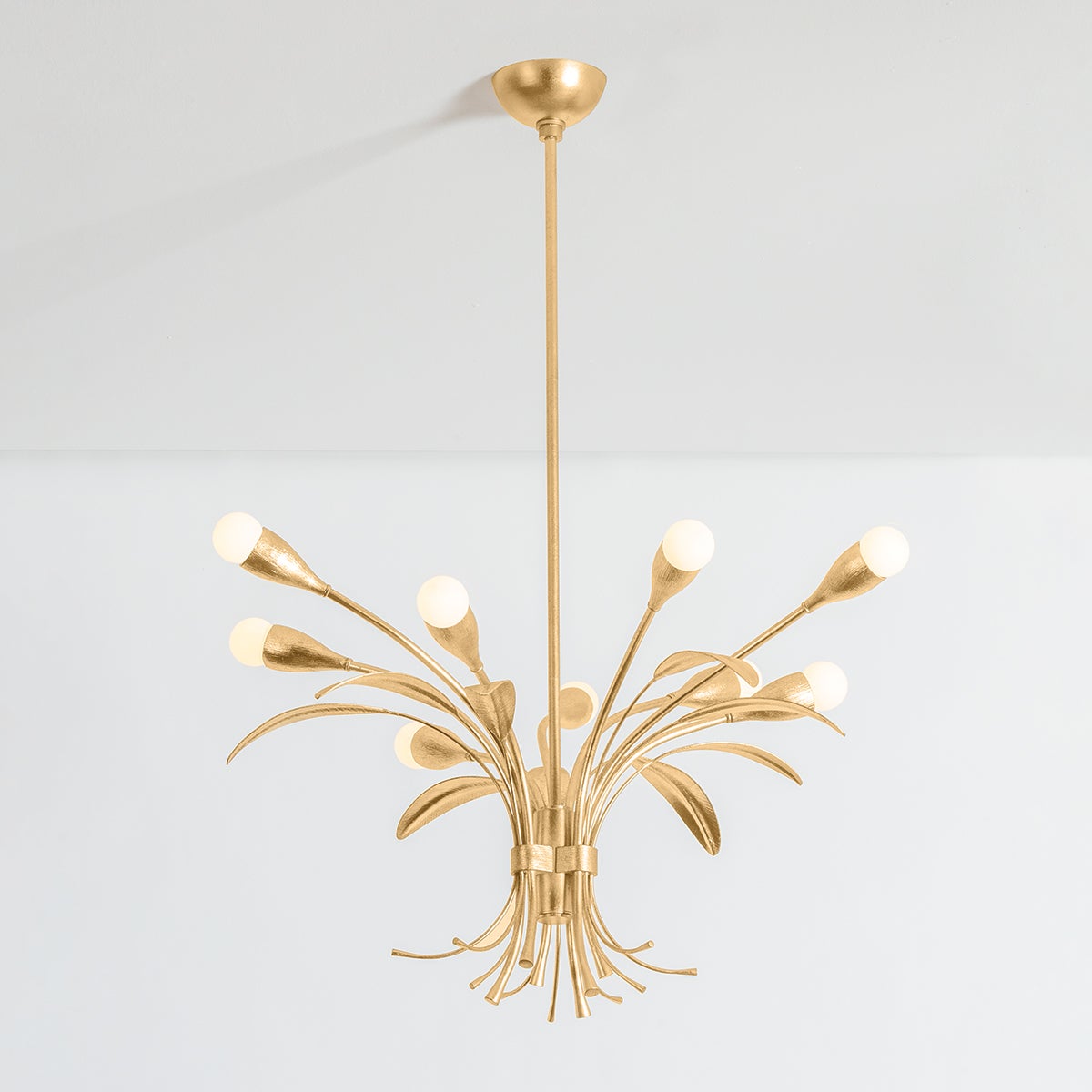 Bilston Chandelier 28" shown from the front to reveal the frame, arms, and shade detail.