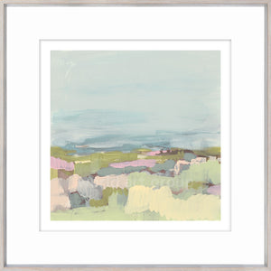 Sweet Scape I wall art featuring soft pastel colors and abstract landscape design.