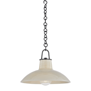Pottersville Pendant 12.5" in dark bronze shown from a second angle to highlight the shade shape and metal detail.