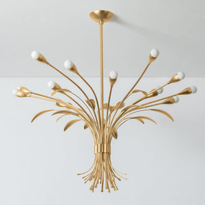Bilston Chandelier 44" shown from a second angle to highlight the frame, arms, and shade detail.