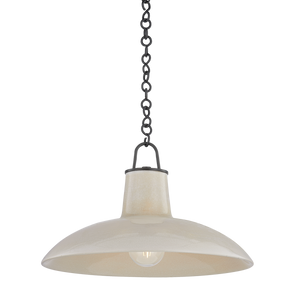 Pottersville Pendant 18" in dark bronze shown from a second angle to highlight the shade shape and metal detail.