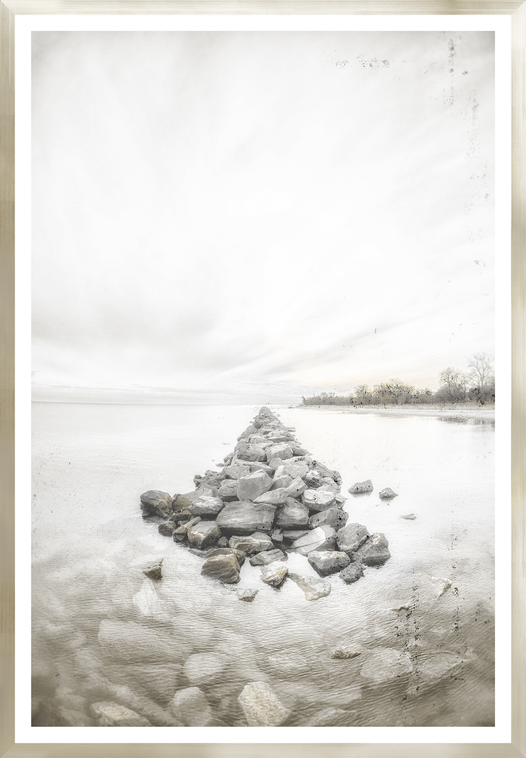 Taupe Aspect V framed art print