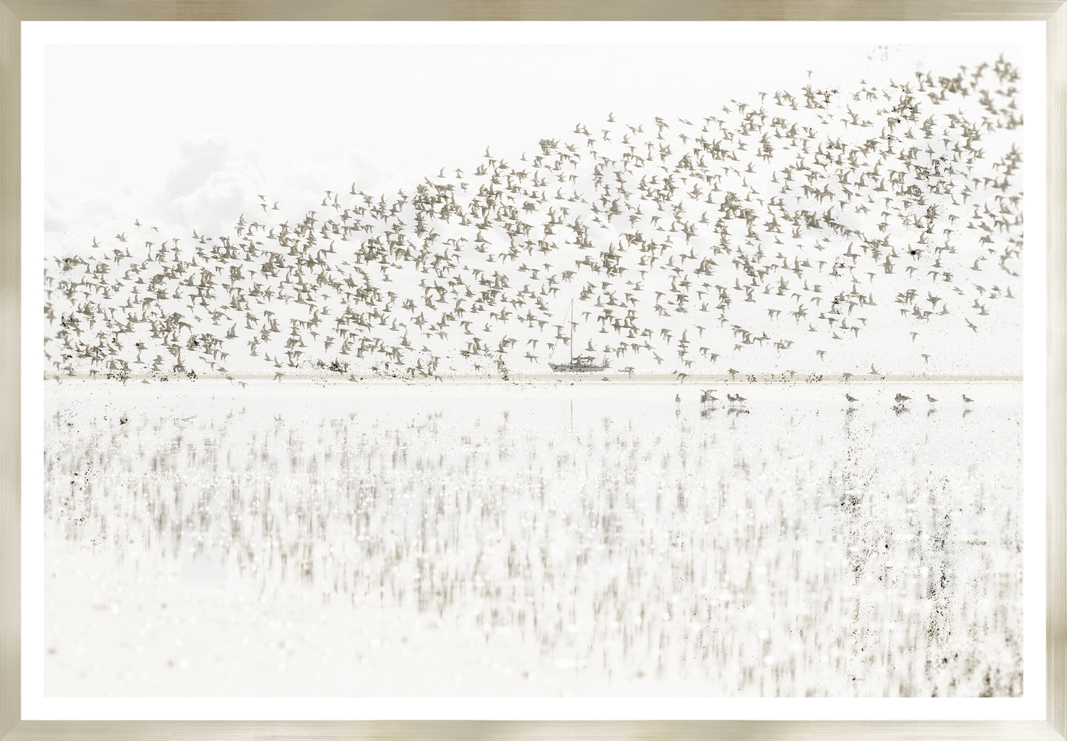 Taupe Aspect Vii framed art print