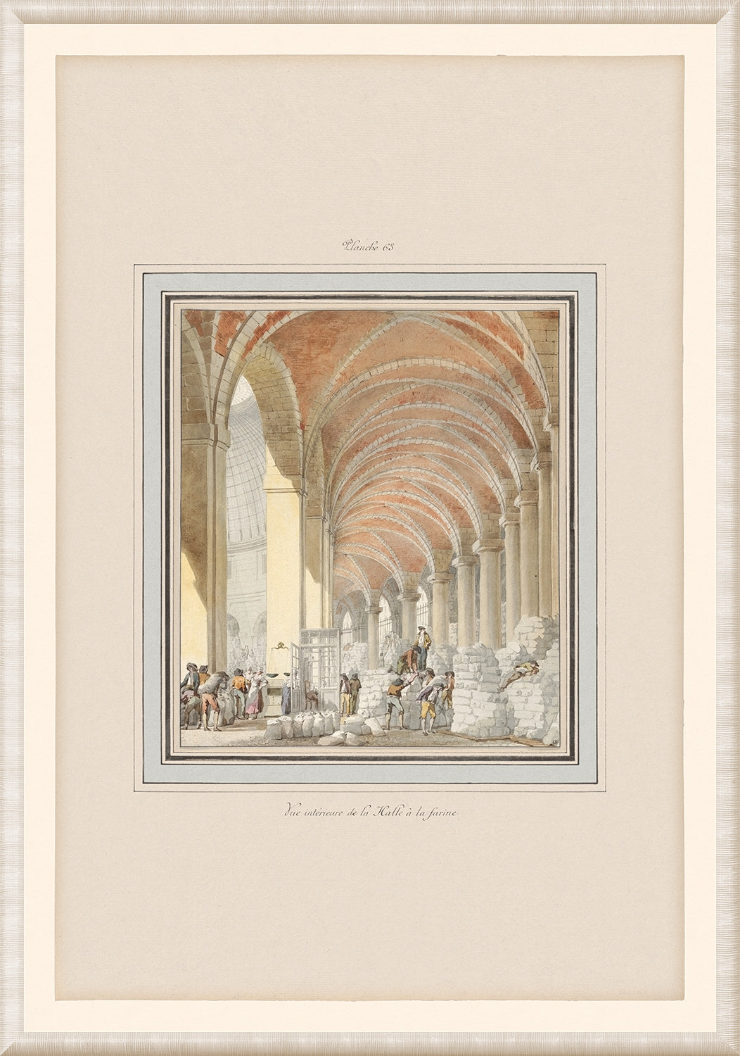 Pierre Fontaine Collection II wall art featuring an architectural scene with arches and figures.