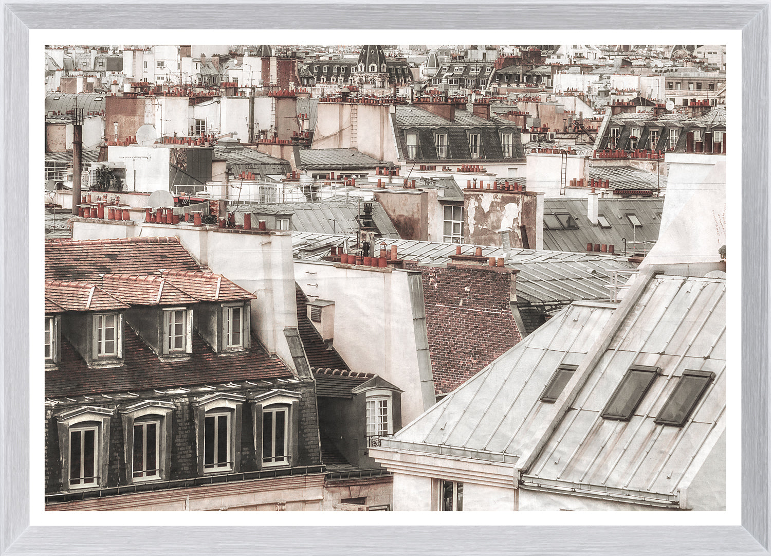 Terra Cotta Rooftops Paris Ii framed art print