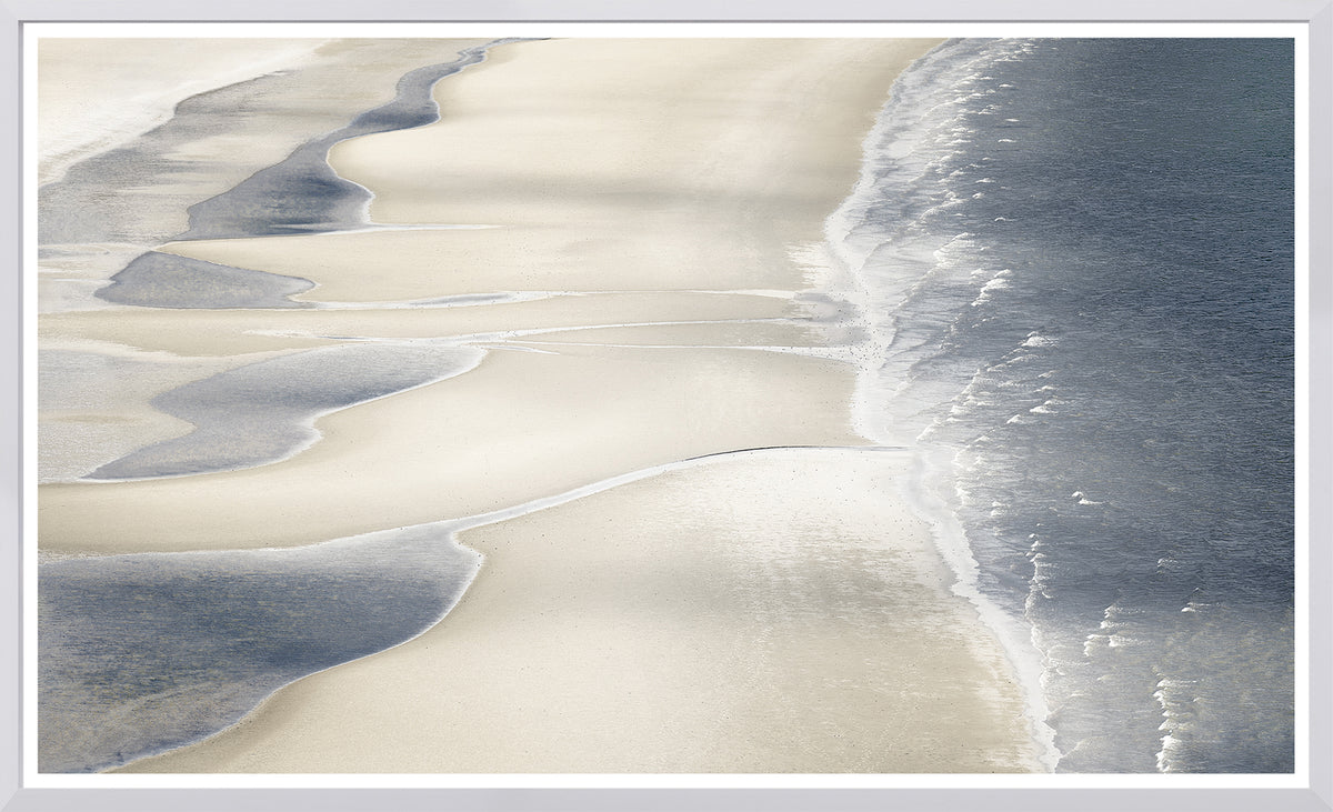 Hua Hin Beach wall art featuring soft sand and gentle waves in neutral tones