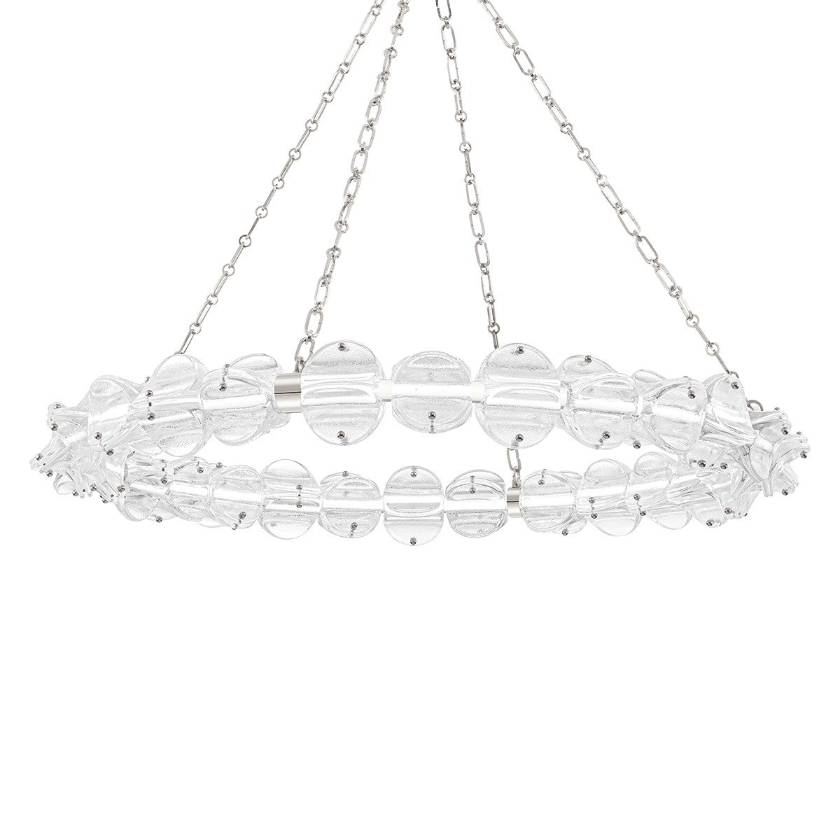 Lindley Chandelier 38" in aged brass — a Hudson Valley chandelier for dining rooms, entries, and living rooms at Laurie Yapp Home.