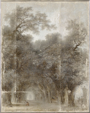 Fragonard – A Shaded Avenue wall art featuring a serene tree-lined path in muted tones.