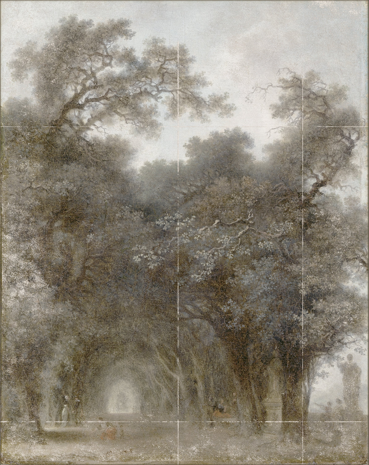 Fragonard – A Shaded Avenue — architecture and travel fine art print shown from another angle